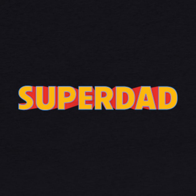 Superdad Retro Super Dad Father's Day Logo by TheRelaxedWolf